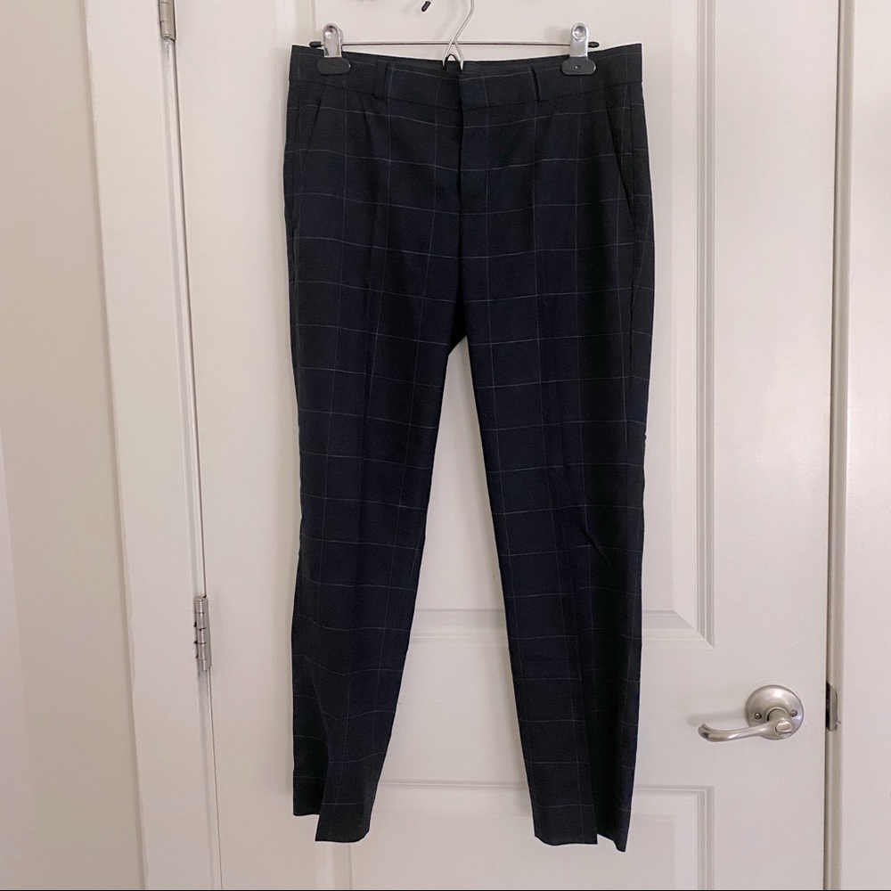 Banana republic Avery pants 2 navy check Straight